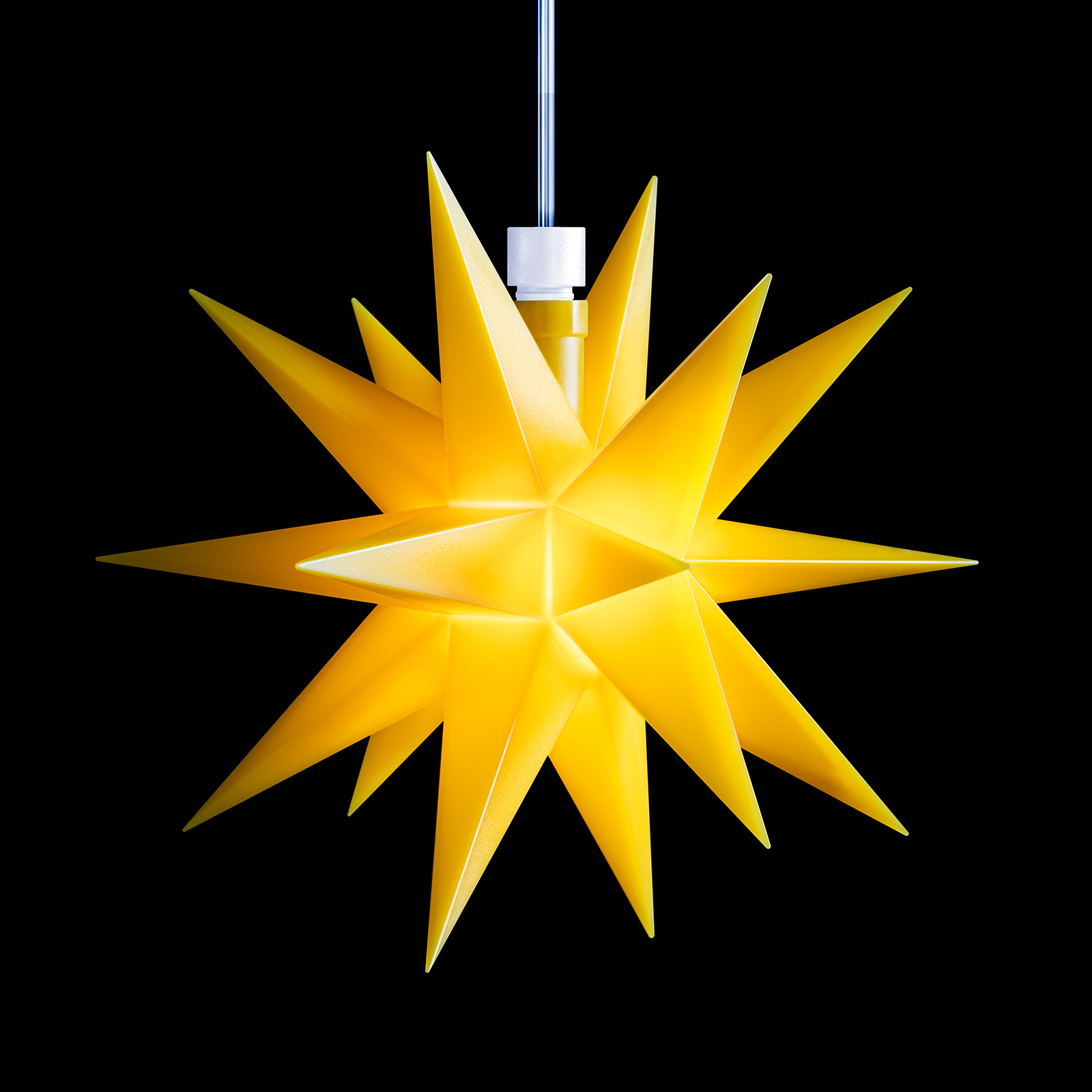 Für innen - 18-zackiger Stern 12 cm gelb