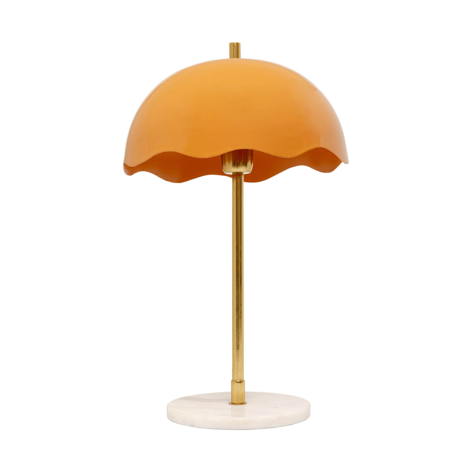 KARE Lia table lamp, orange, steel/marble, height 50 cm