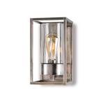 Outdoor wall light Cubic³ 3365, antique nickel/clear