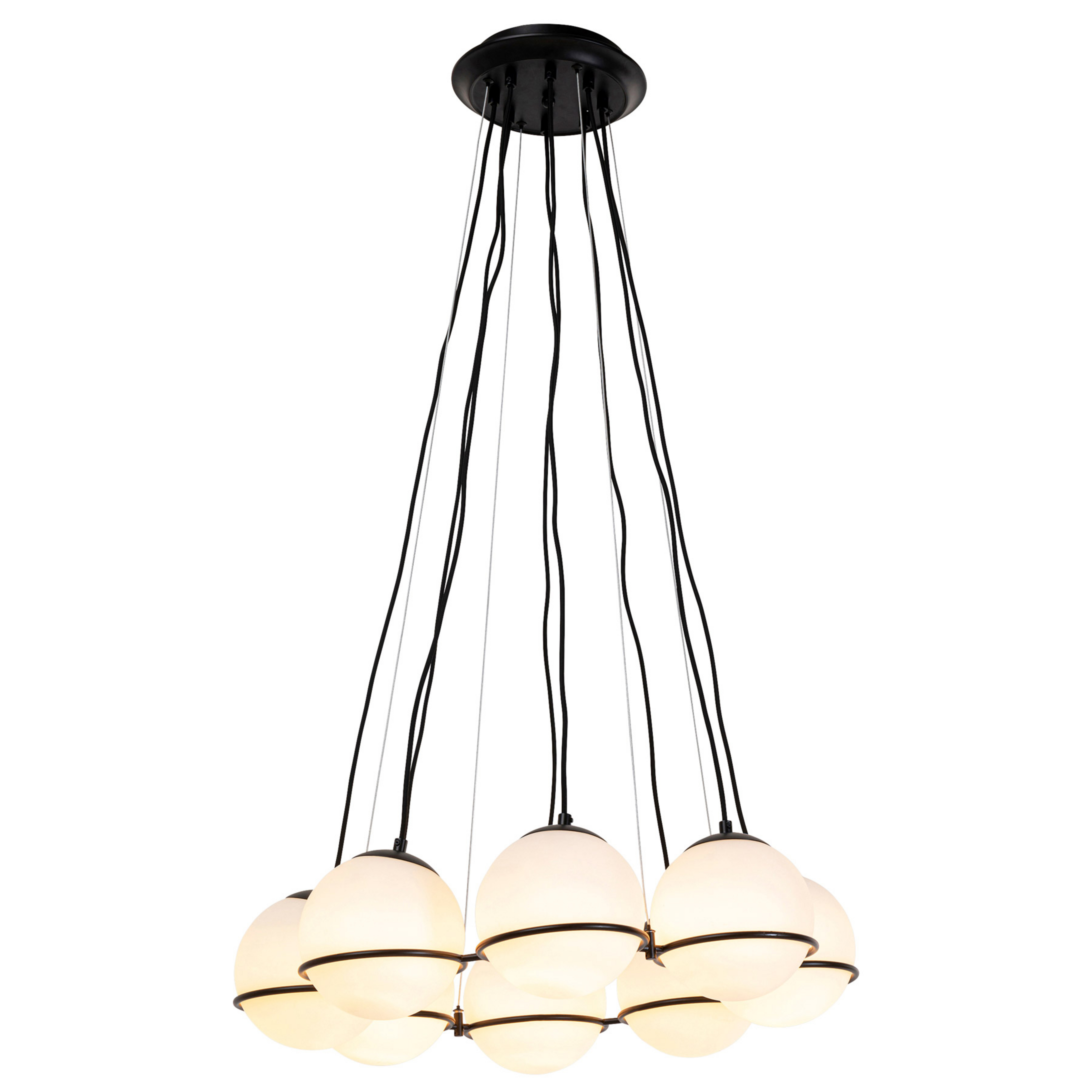 Kare Globes lampada a sospensione in bianco e nero