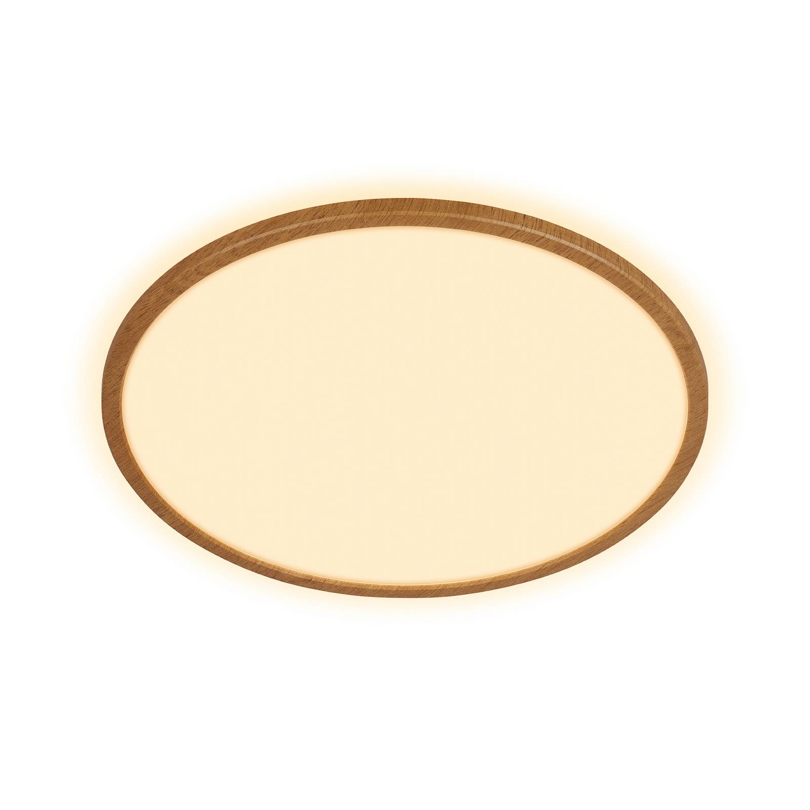 LED-Deckenleuchte Tava Wood, Ø 42 cm, Kunststoff, 3.000 K