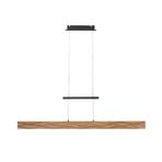 LED-riippuvalaisin Atacama, tammi/musta, puu, pituus 116 cm