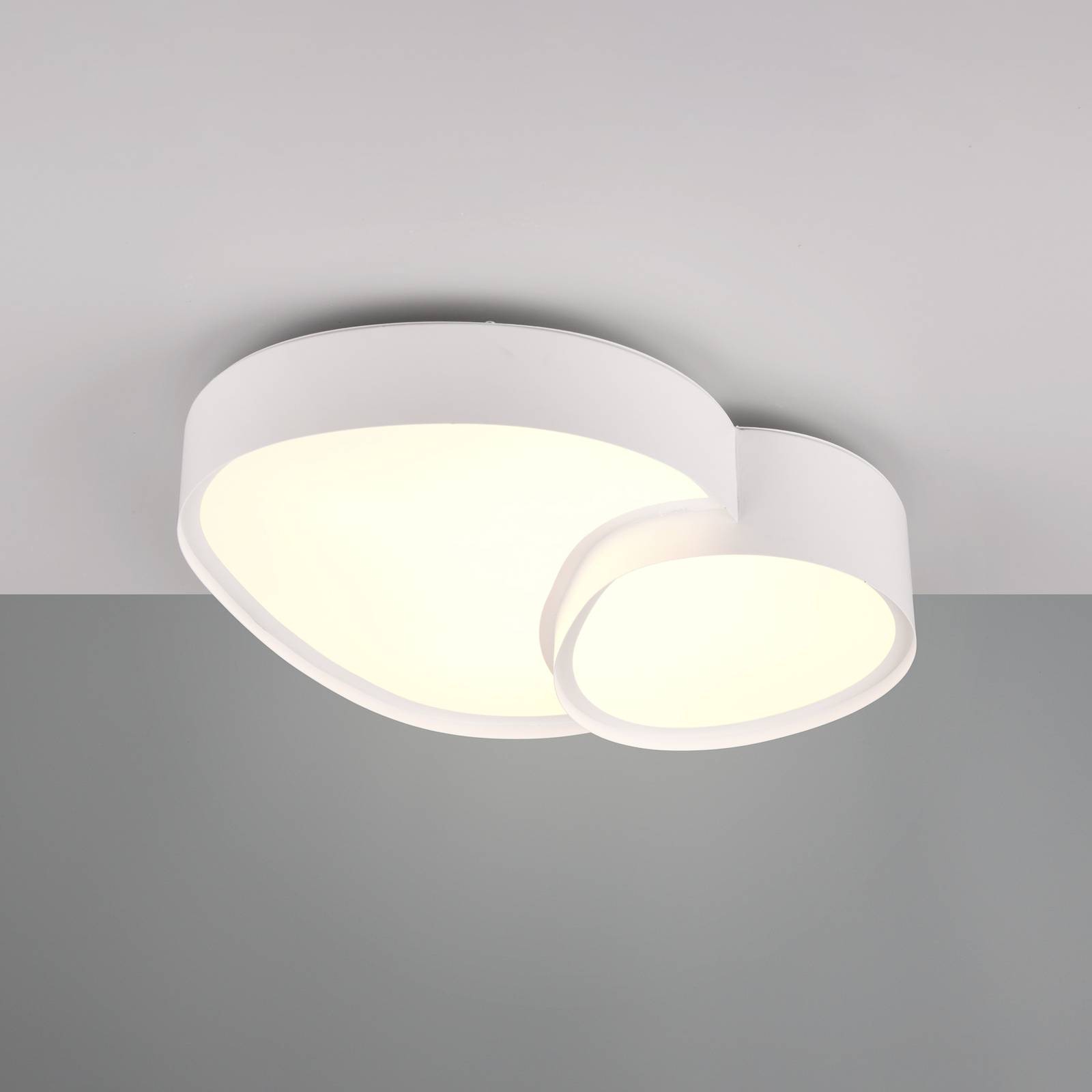 LED stropné svietidlo Rise, biele, 43 x 36 cm, CCT, stmievateľné