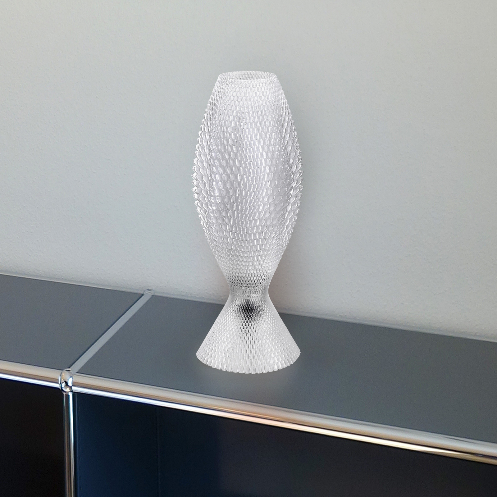 Lámpara de mesa Koral de biomaterial, transparente 33 cm