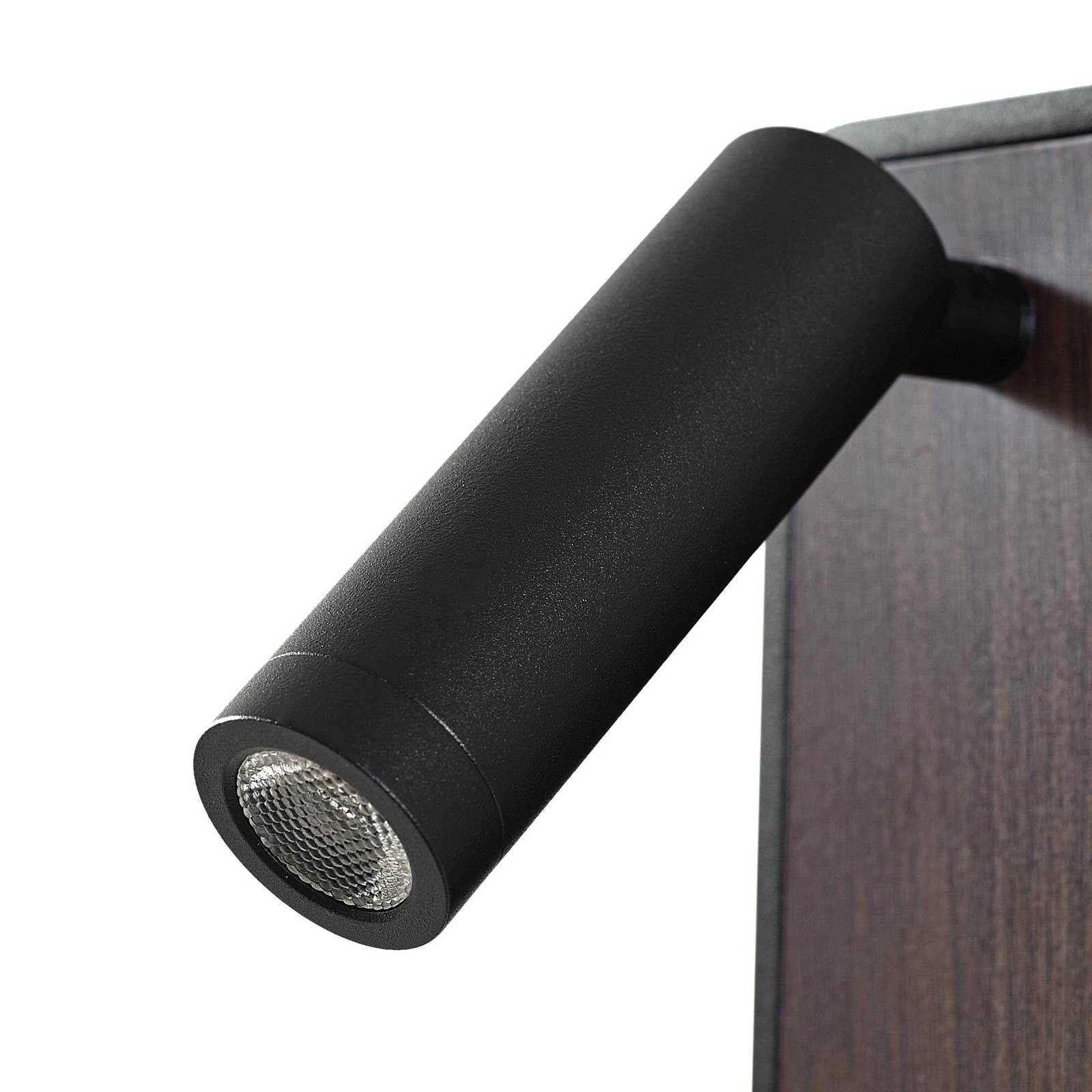 Lindby Kinkiet LED Tallis, czarny, USB-C, ruchomy
