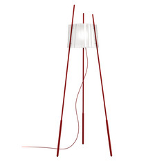 lampa stojąca kdln Tyla, czerwona, wysokość 165 cm, ściemniany