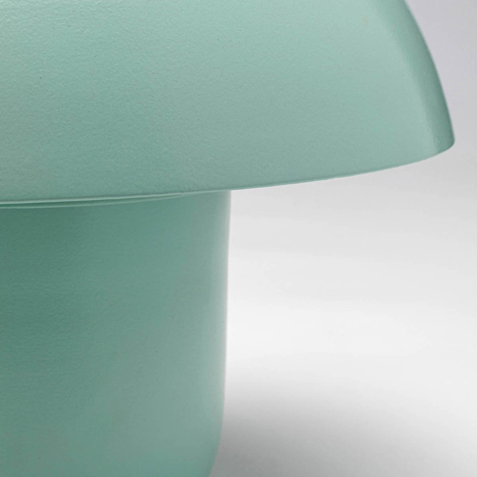 Lampa stołowa KARE Mushroom zielony stal wysokość 27 cm