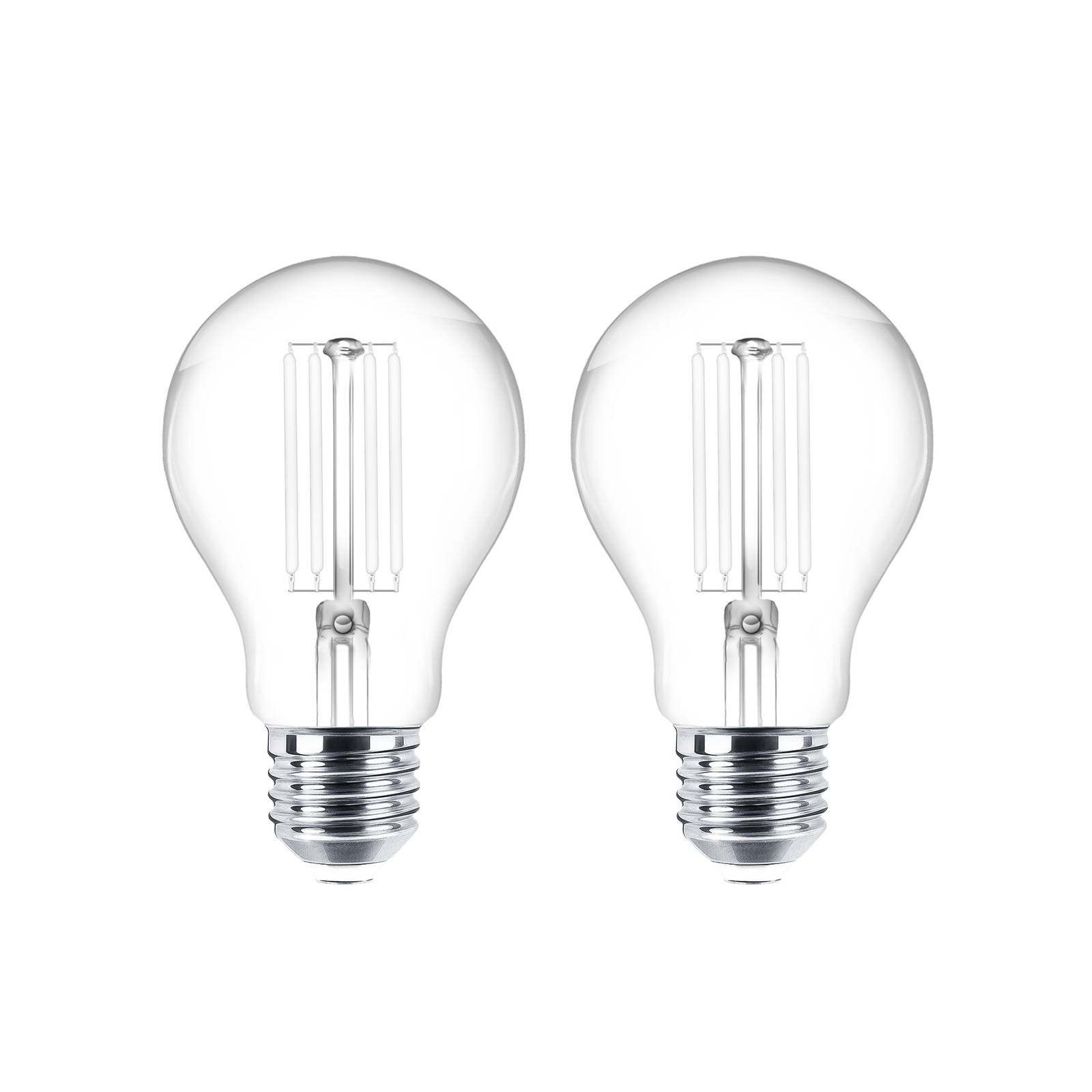 Lindby Ampoule LED filament E27 claire 7W 2700K 806lm lot de 2