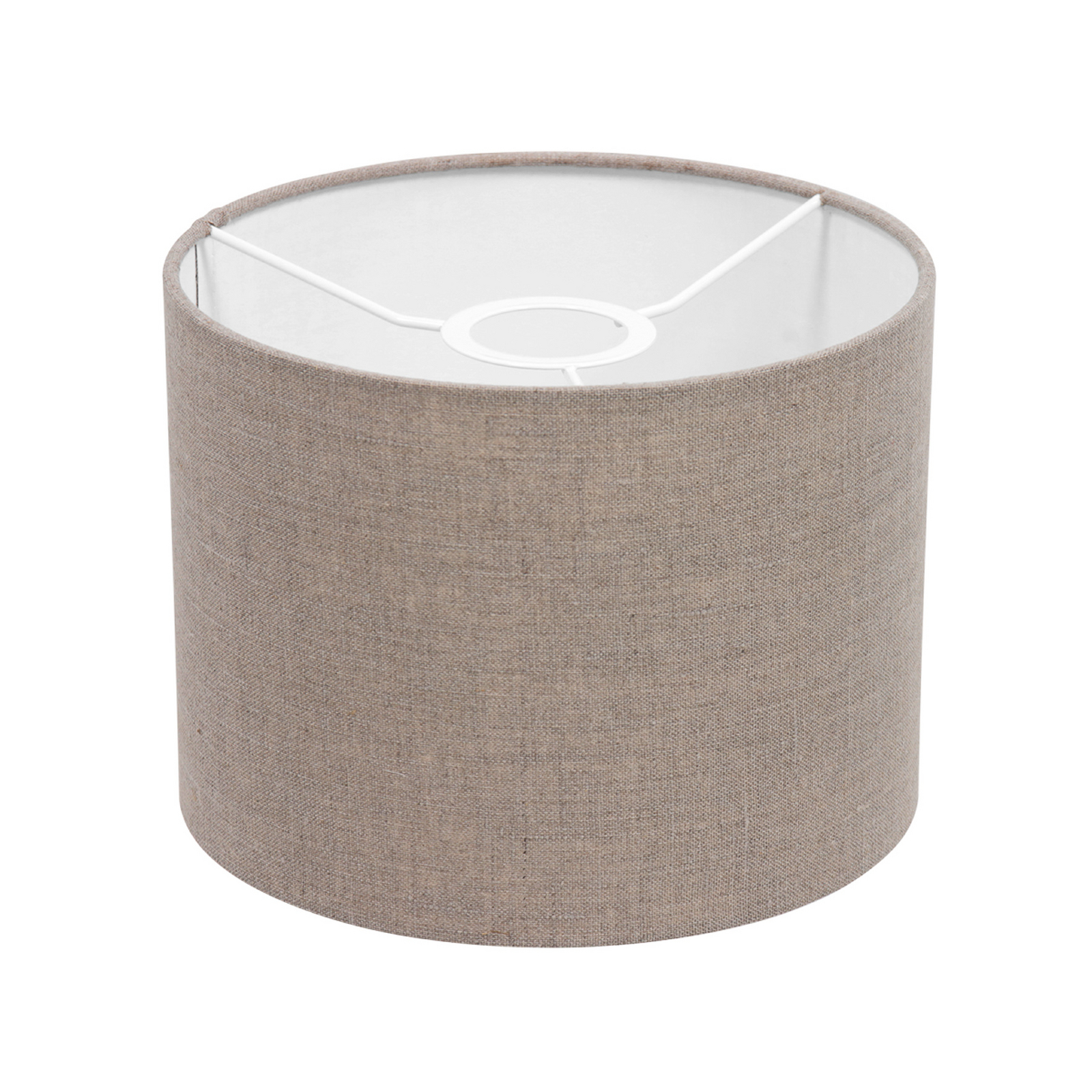 Lámpara de mesa Noor, negro/lino color barro, altura 50 cm, E27