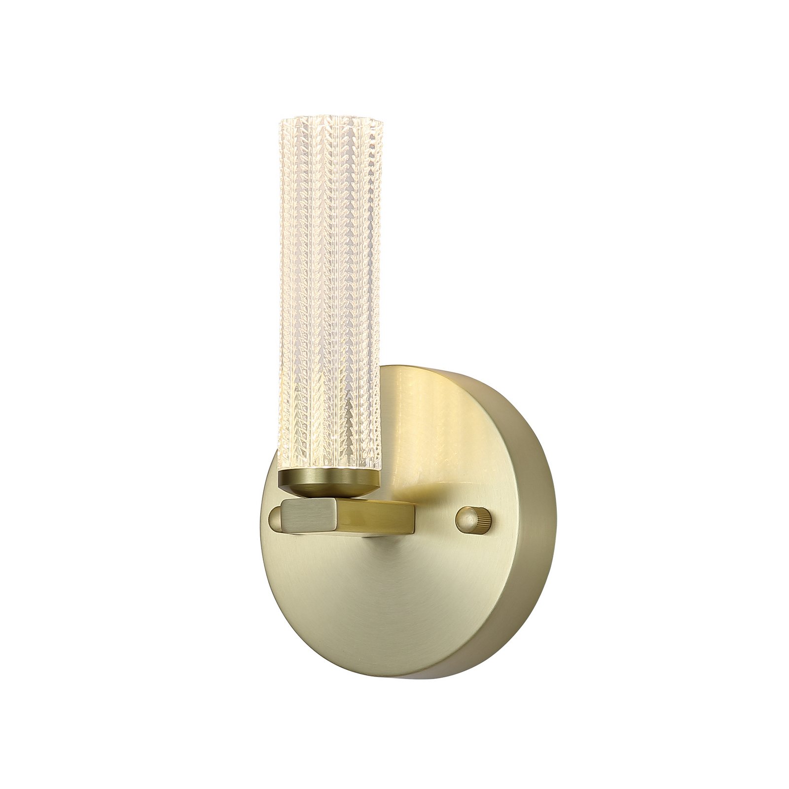 LED vannas istabas sienas lampa Aberdeen, augstums 24 cm, misiņa krāsas metāls
