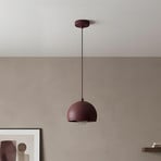 Sool hanging light, dark red, Ø 15 cm, 1-bulb, metal, E27