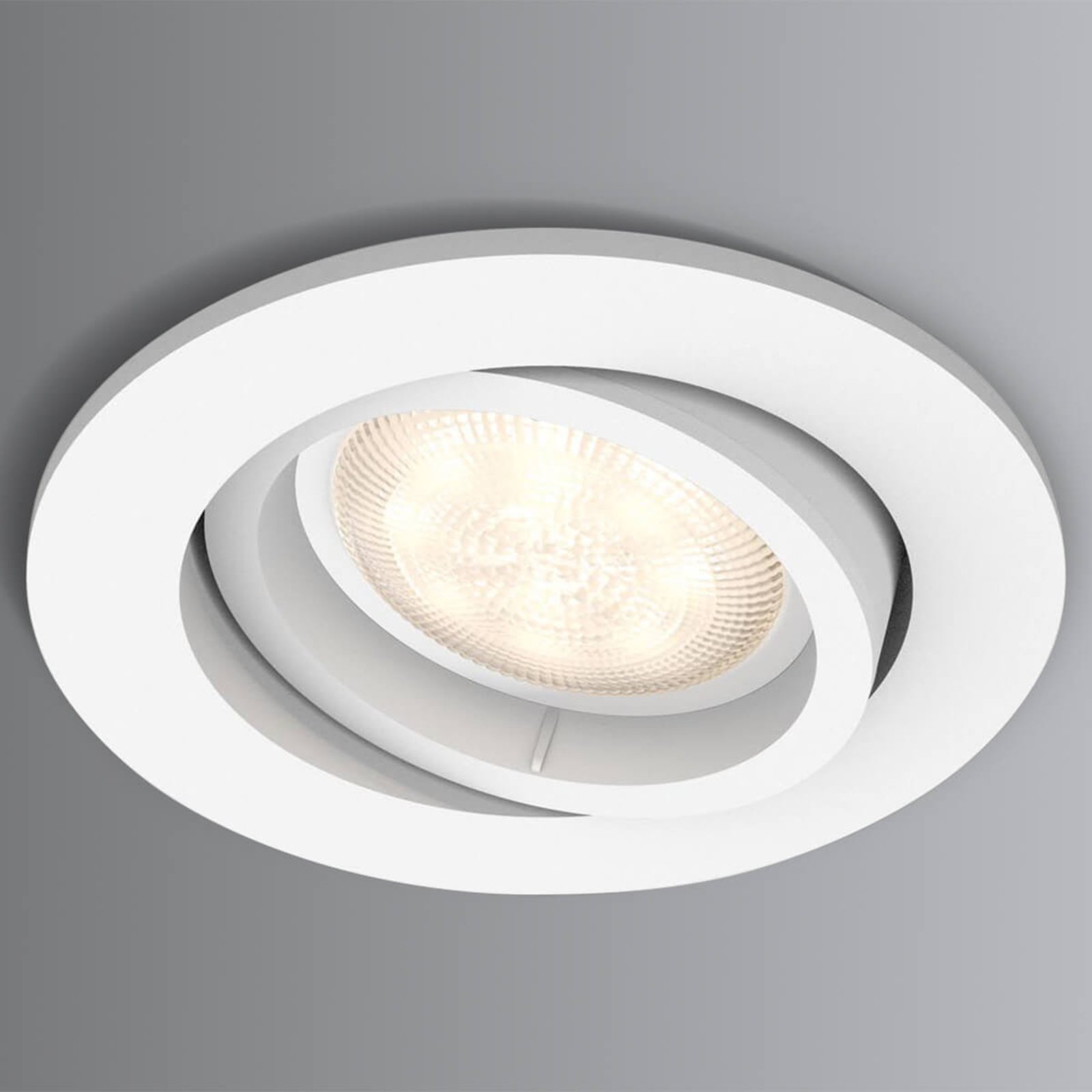Philips myLiving Shellbark LED Warmglow Einbauspot rund Ø 9 cm, weiß 5020131P0, EEK: A+
