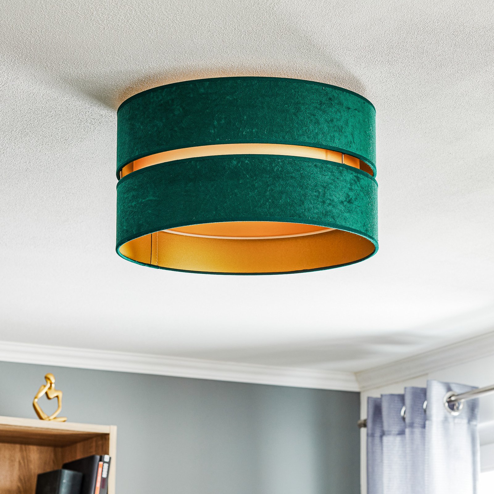 Duo Stropní Lampa Ø40 Zlatá/Zelená - Euluna
