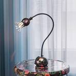 Wyginana lampa stołowa Poppy z efektem kwiatów