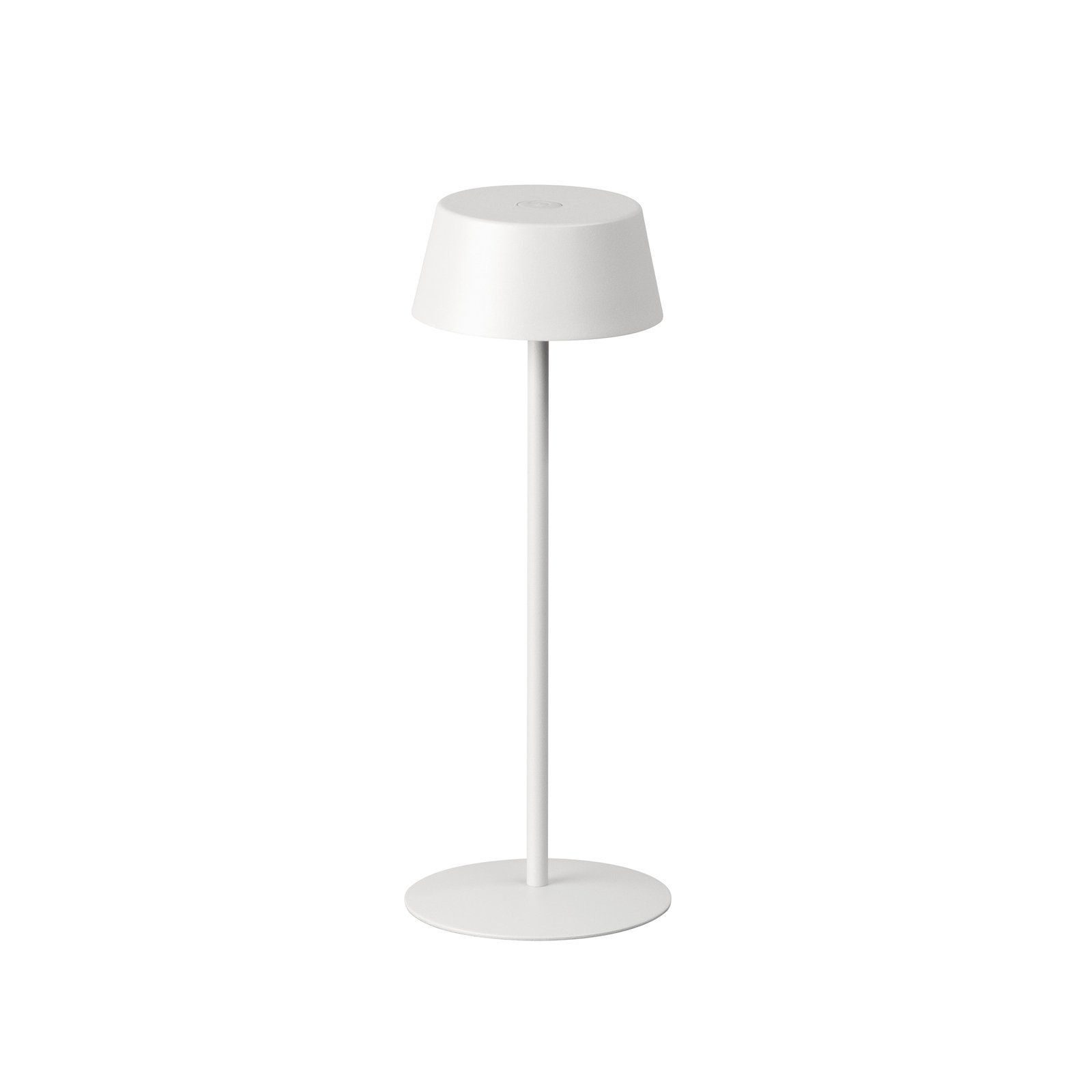 LED-Akkutischlampe Verona, weiß, dimmbar, verstellbar, IP54