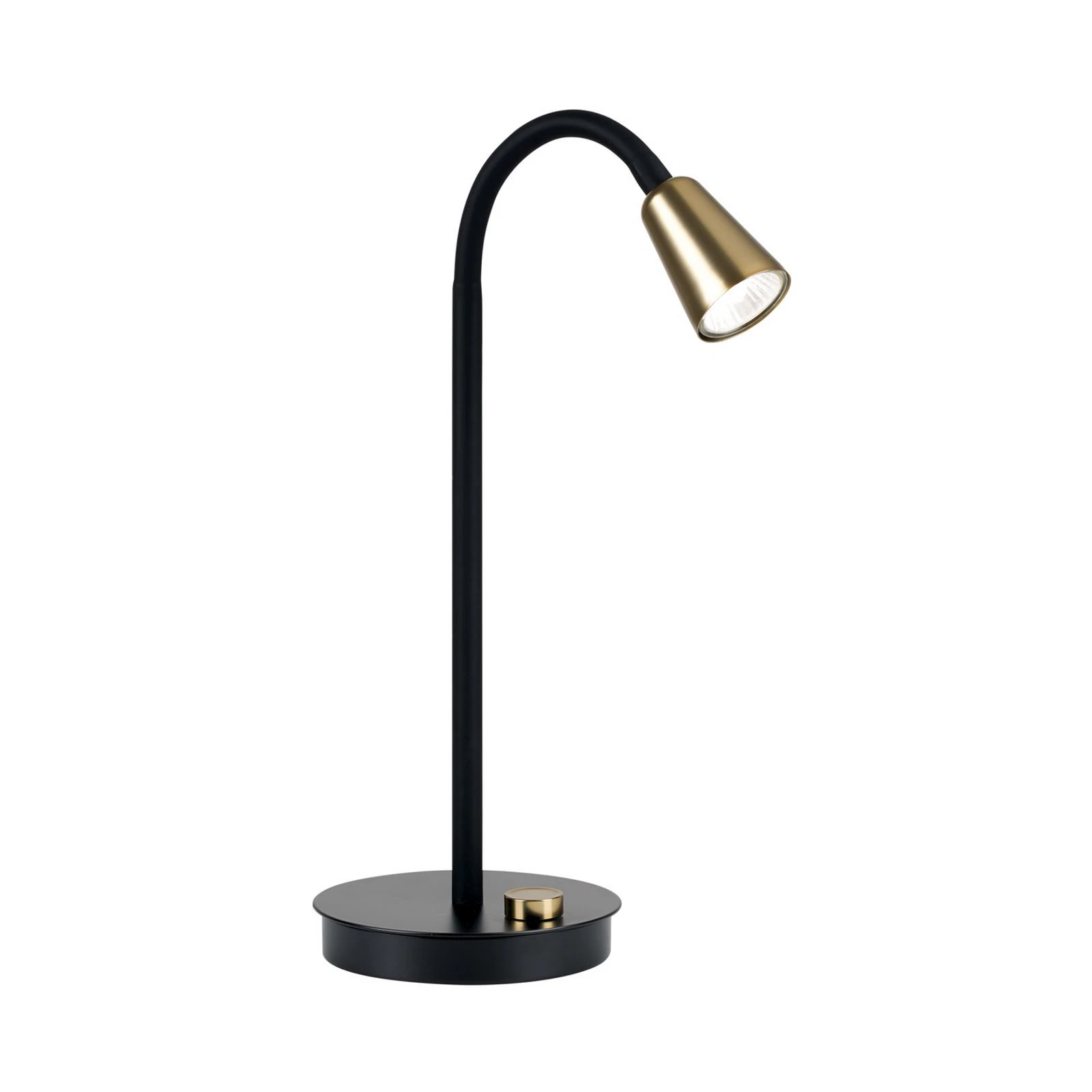 Lampe à poser Dotty, laiton, hauteur 45 cm, pied, variateur d'intensité, GU10