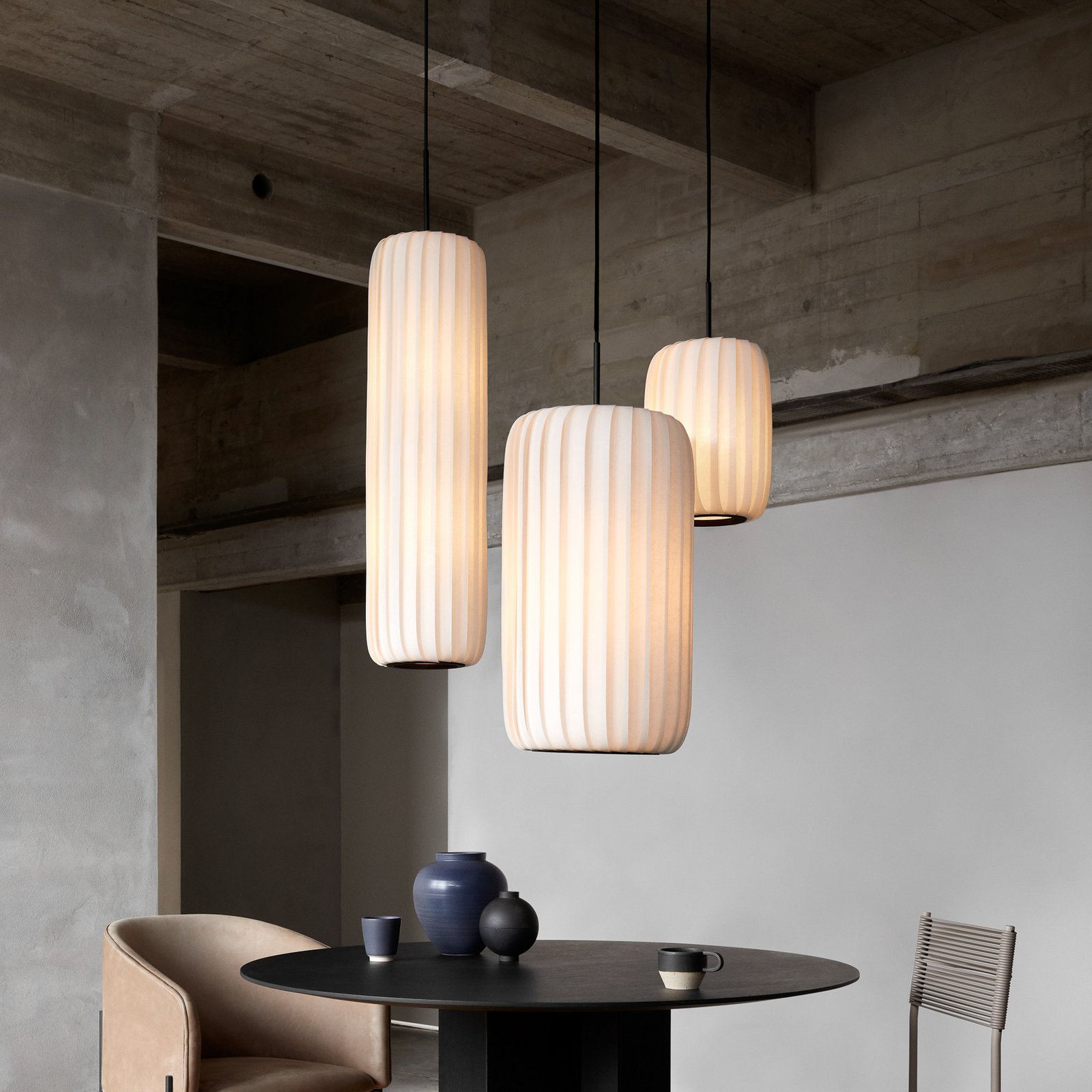 TR37 Lampada a Sospensione Ø23 PC/Non Woven Bianco - Tom Rossau