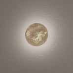 LED wall light Ring S, Ø 15 cm, plywood, gold-coloured