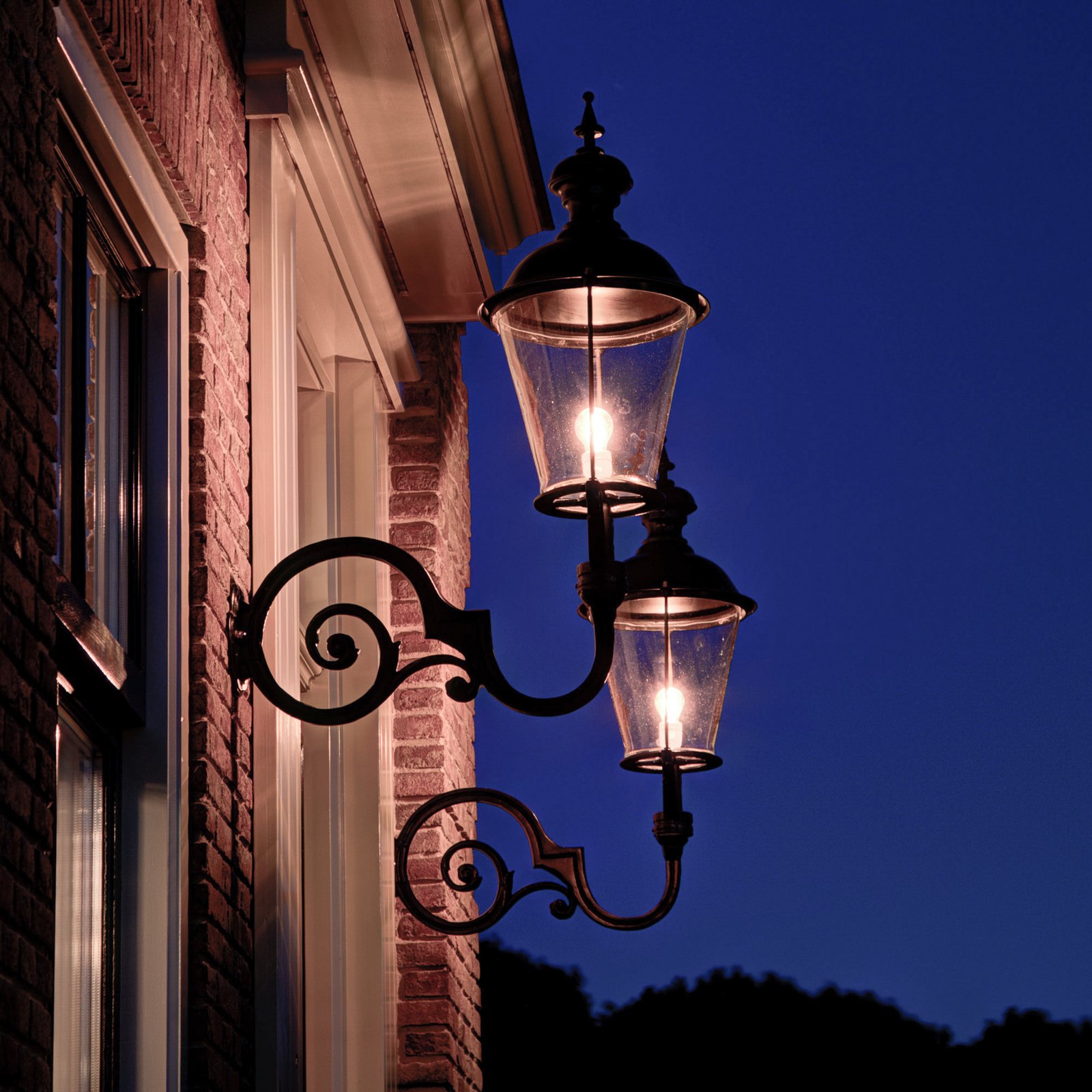 Amstel - Aplique de exterior, negro