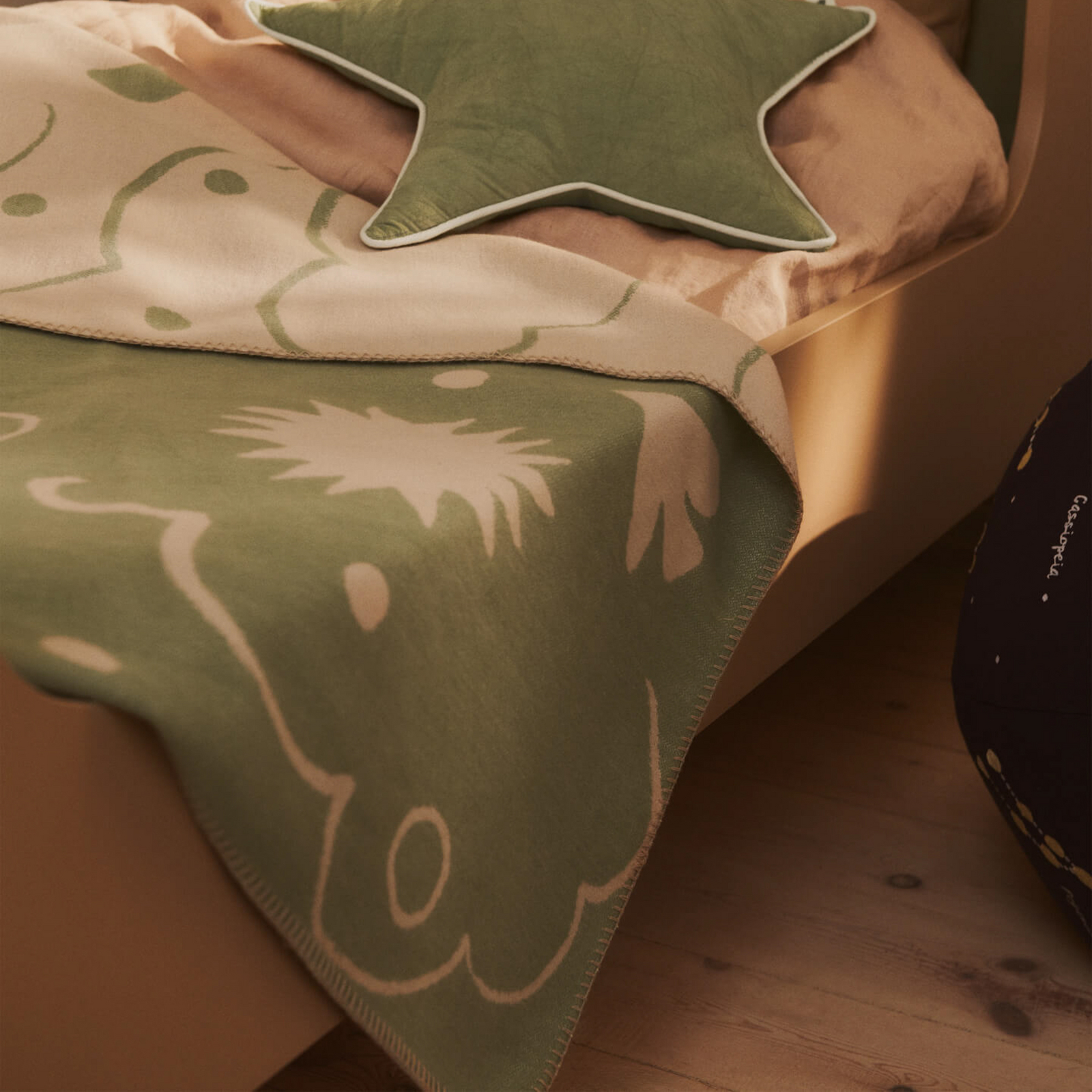 Skye blanket, green/cream, 120 x 80 cm - ferm LIVING