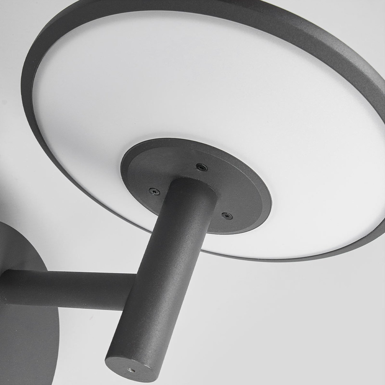 Fenia Outdoor Wall Lamp w/Sensor Anthracite/Opal - Lucande