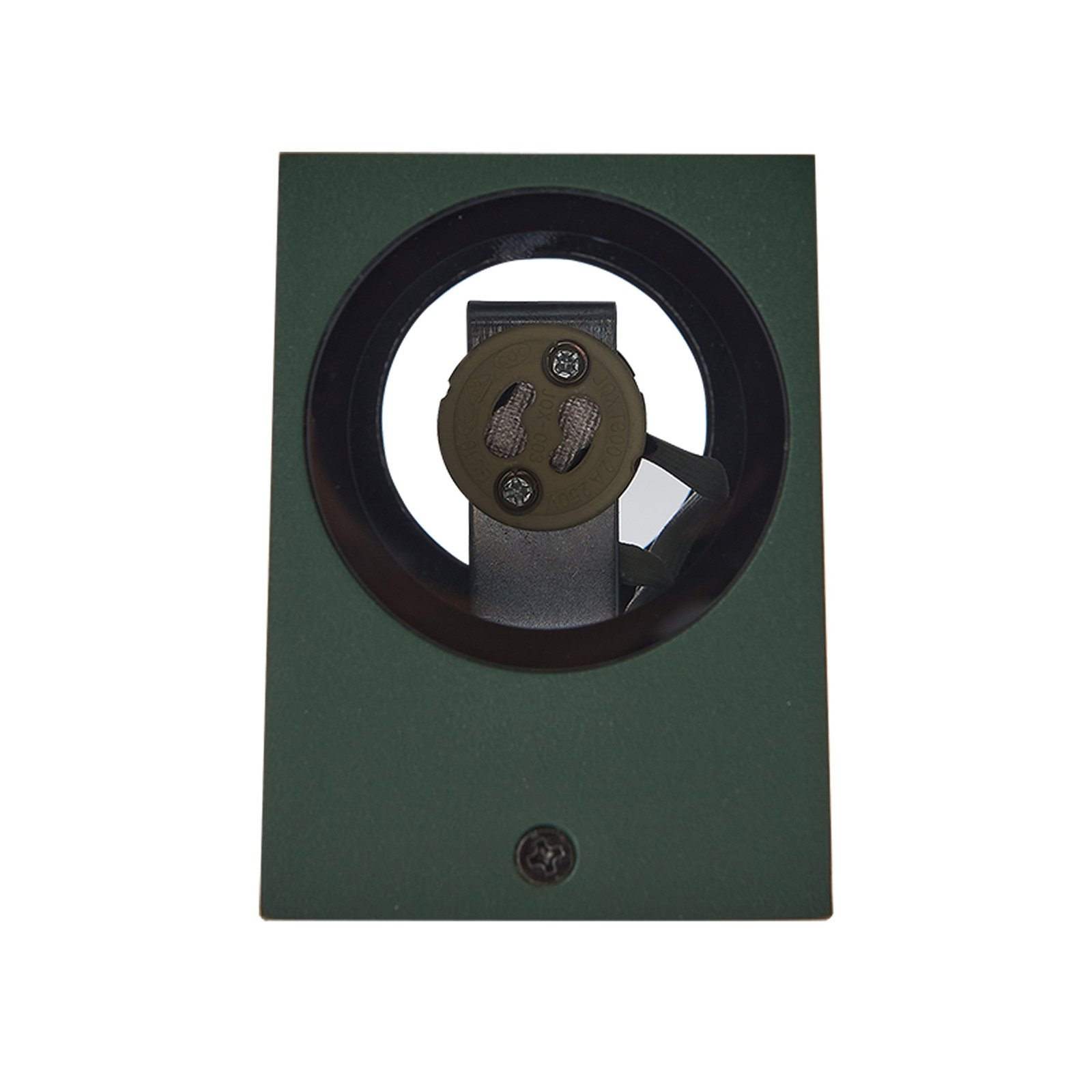 Lindby outdoor wall light Fijona, dark green, aluminium, height 15 cm