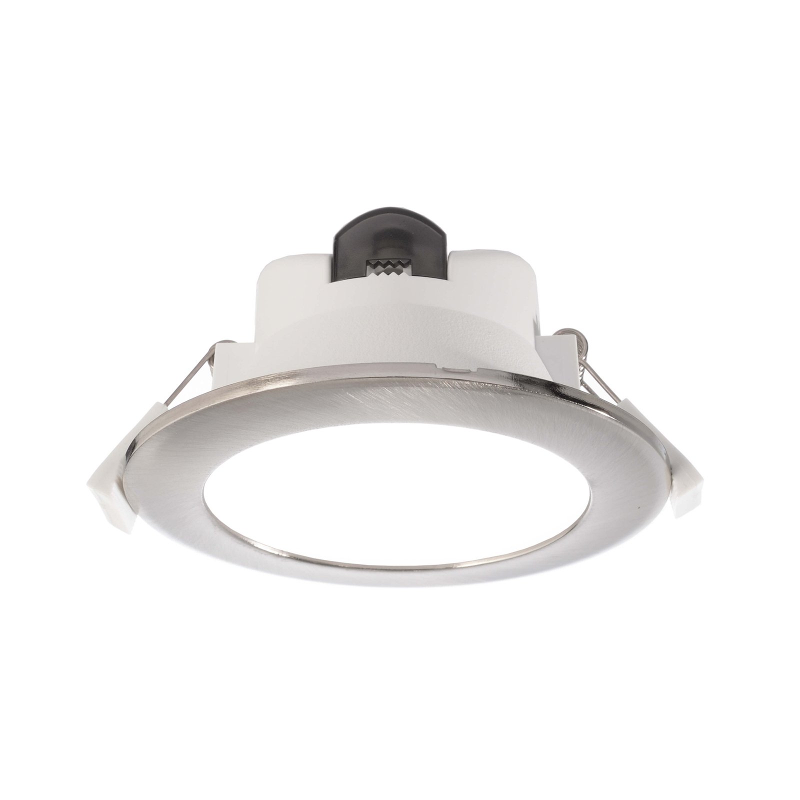 Acrux LED recessed ceiling light, matt silver, dimmable, CCT