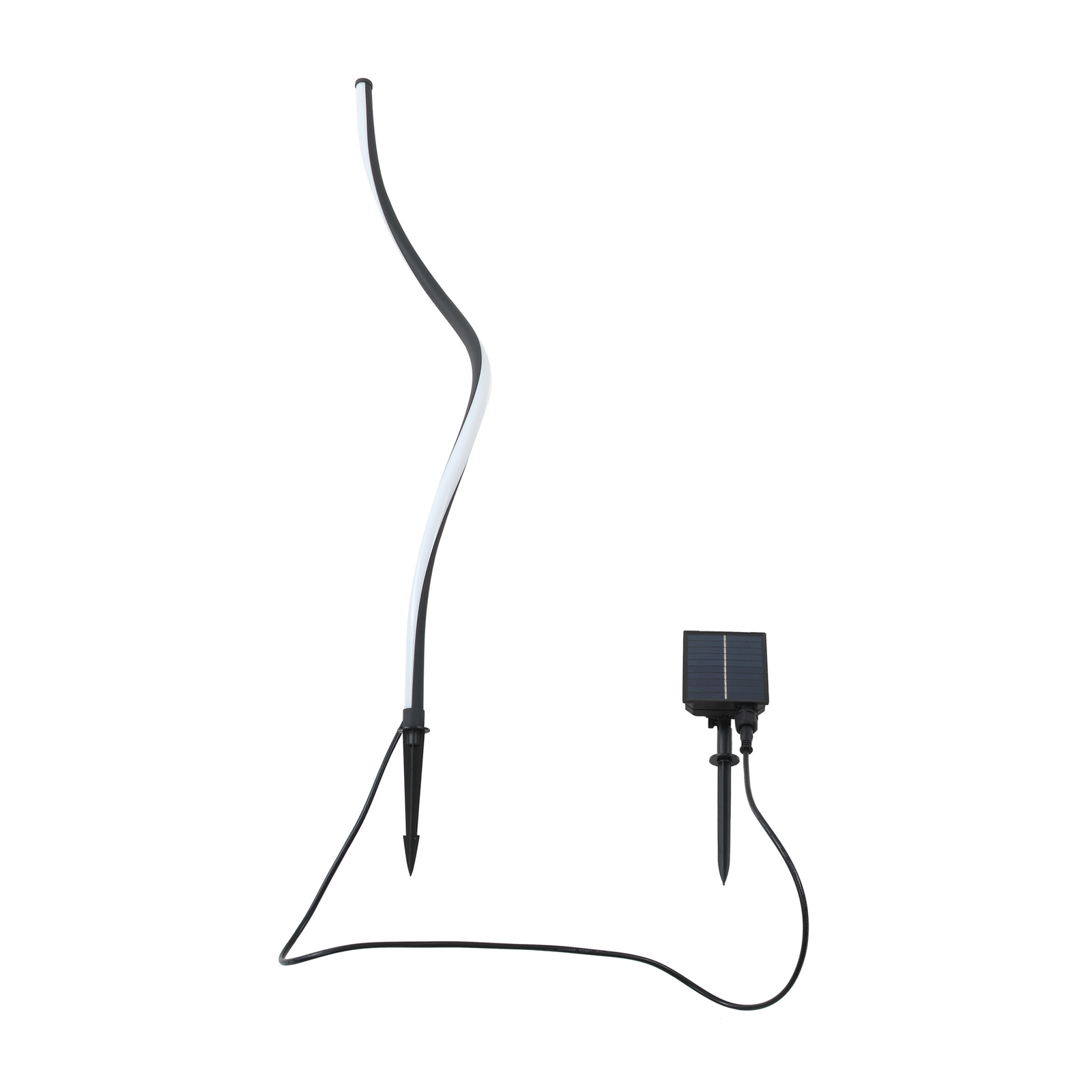 Sabriel Curved Lampada a celle solari Nero - Lindby