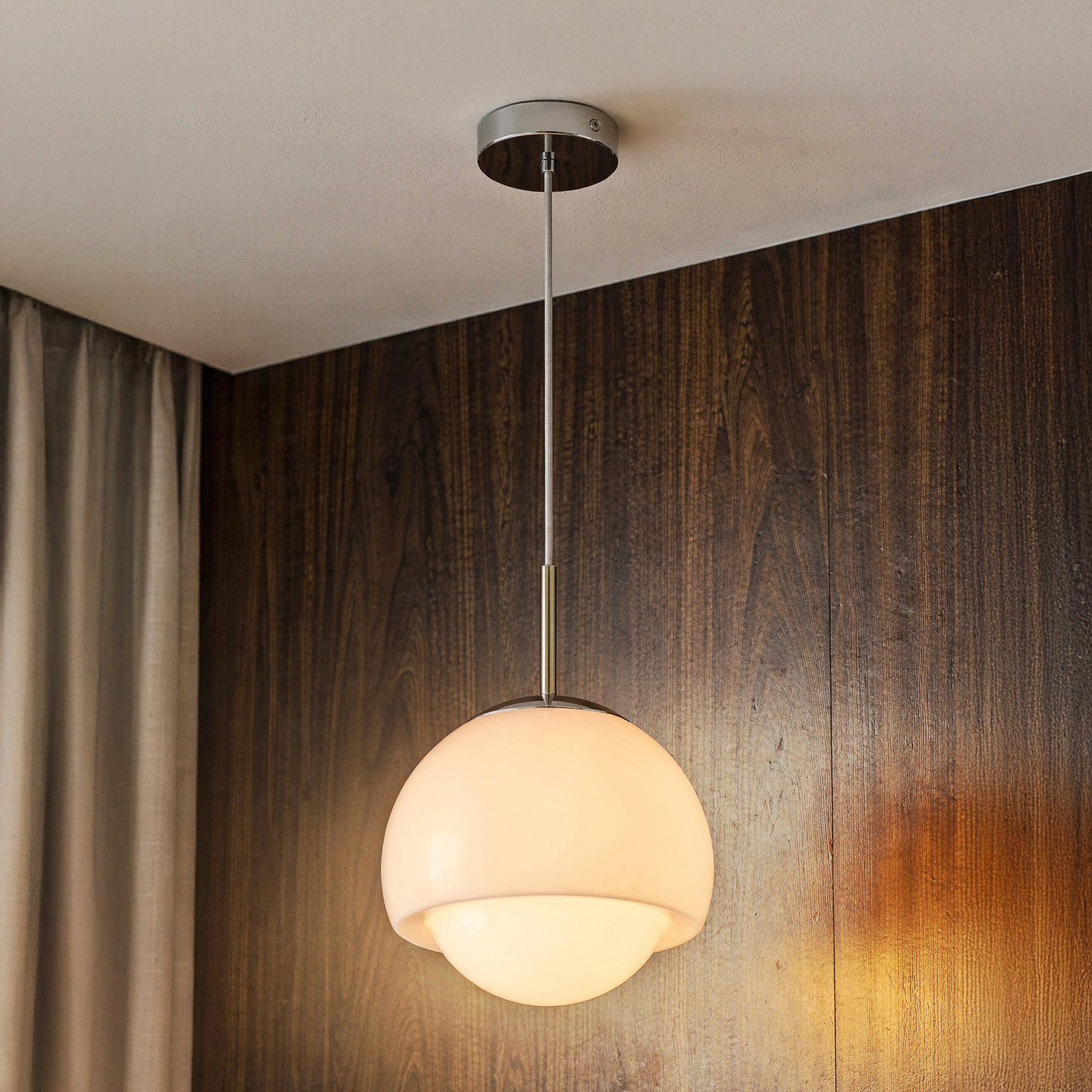 OSRAM Висяща лампа Decor Dome, бяла, Ø 22 см, метал