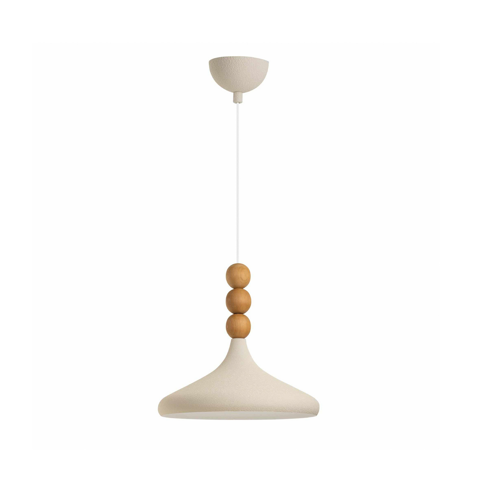 Hängeleuchte Eysan, beige, Ø 35 cm, Metall, E27