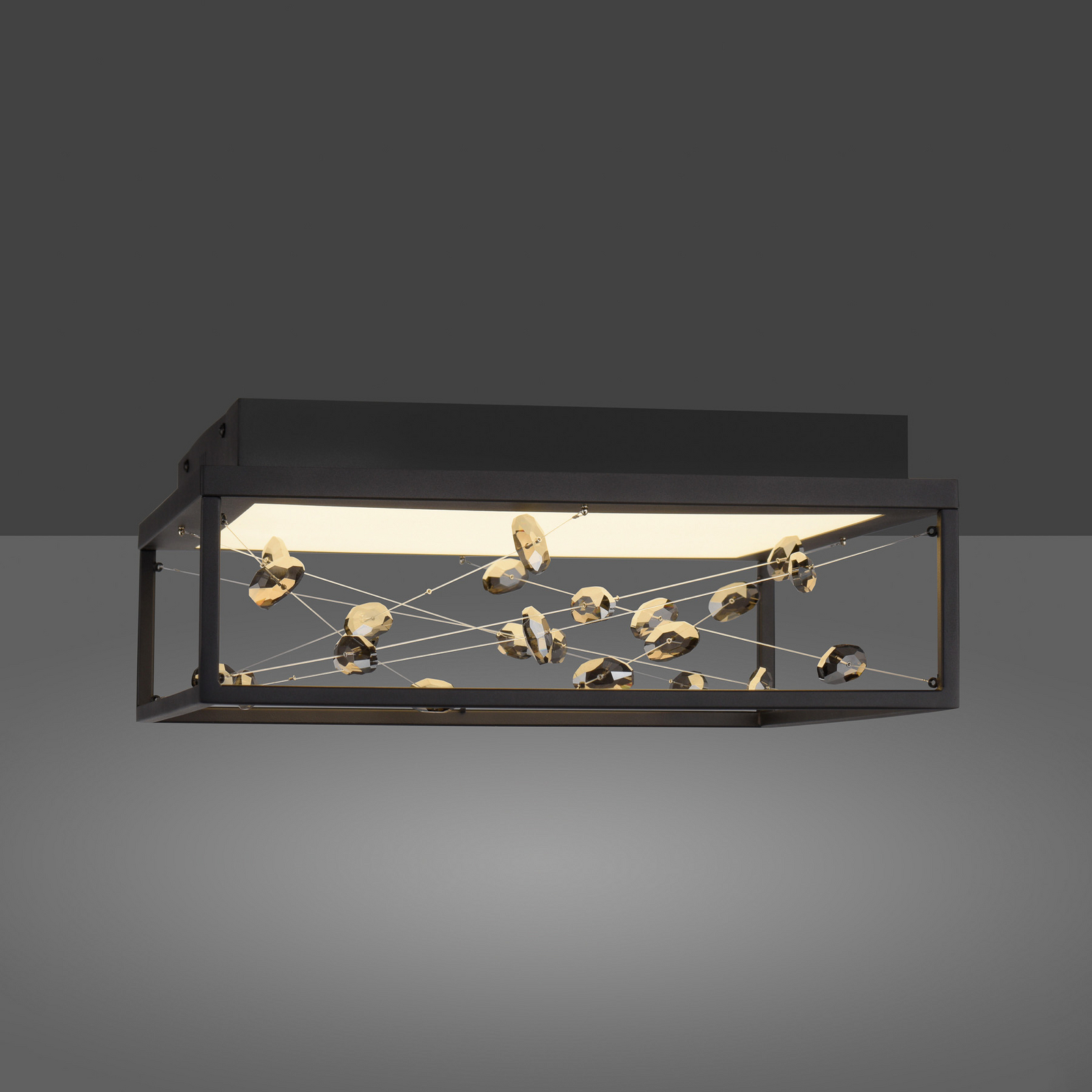 LED lubų šviestuvas „SKINA“, juodos spalvos, 40 cm, CCT, su nuotolinio valdymo LED lubų šviestuvas „SKINA“, juodos spalvos, 40 cm, CCT, su nuotolinio valdymo