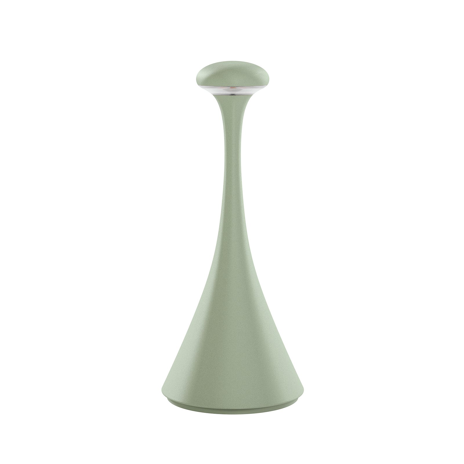 LED-uppladdningsbar bordslampa Nudrop mini, salvia grön, IP54, dimbar