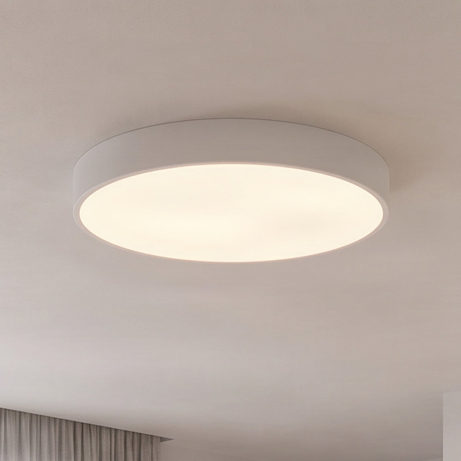 TEMAR LIGHTING Plafonjera Cleo, Ø 60 cm, IP20, bijela, metal, E27 - Dnevni boravak/blagovaonica - Moderan