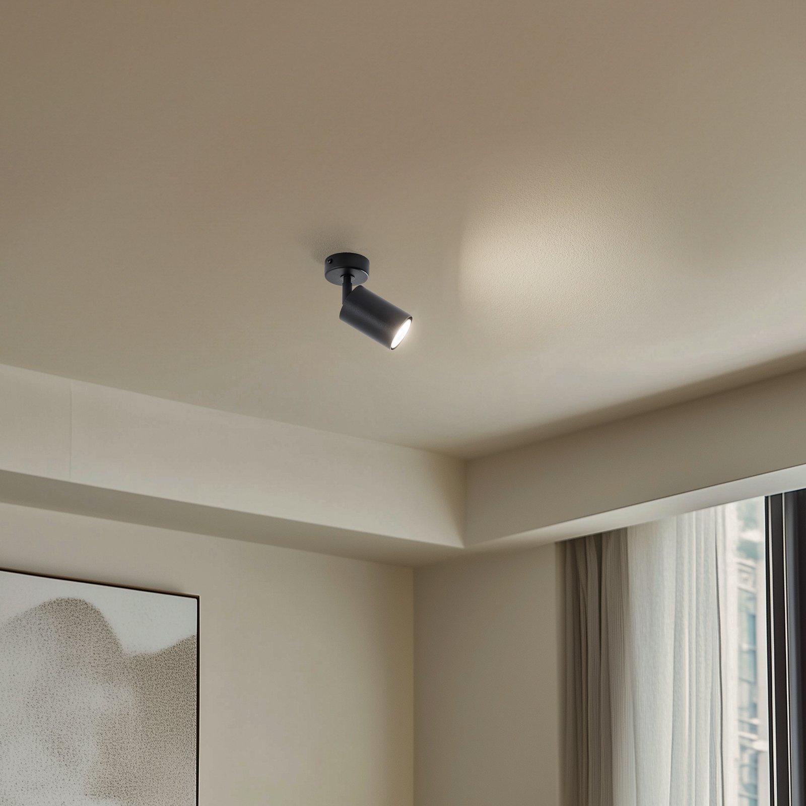 Downlight Zoom, 1 luz, negro