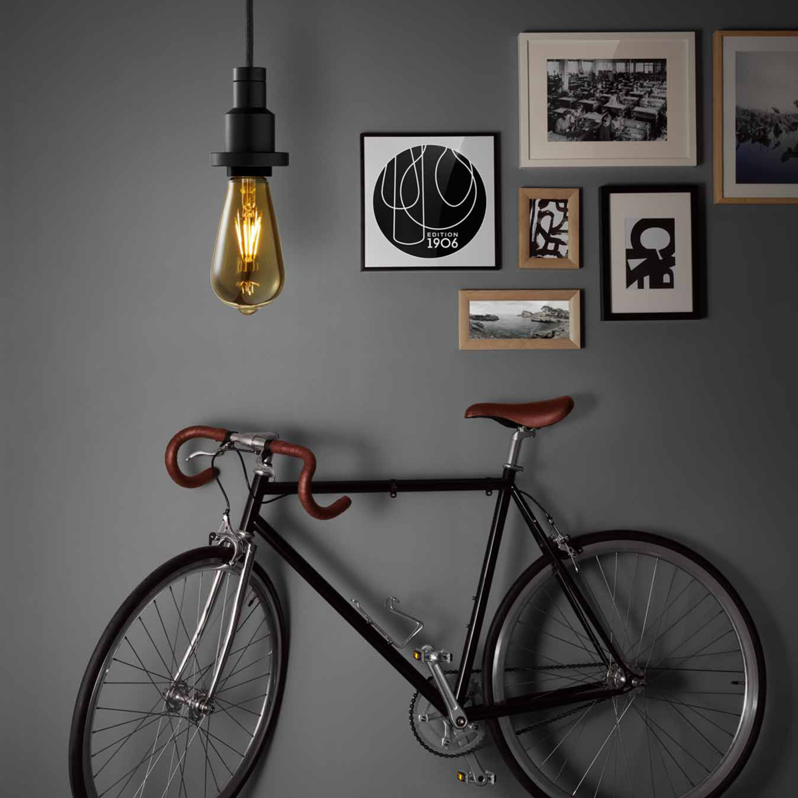 E27 6,5W 824 LED-rustikkpære Vintage Edition 1906
