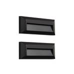 Lindby LED outdoor wall light Peker, black, set of 2, PC