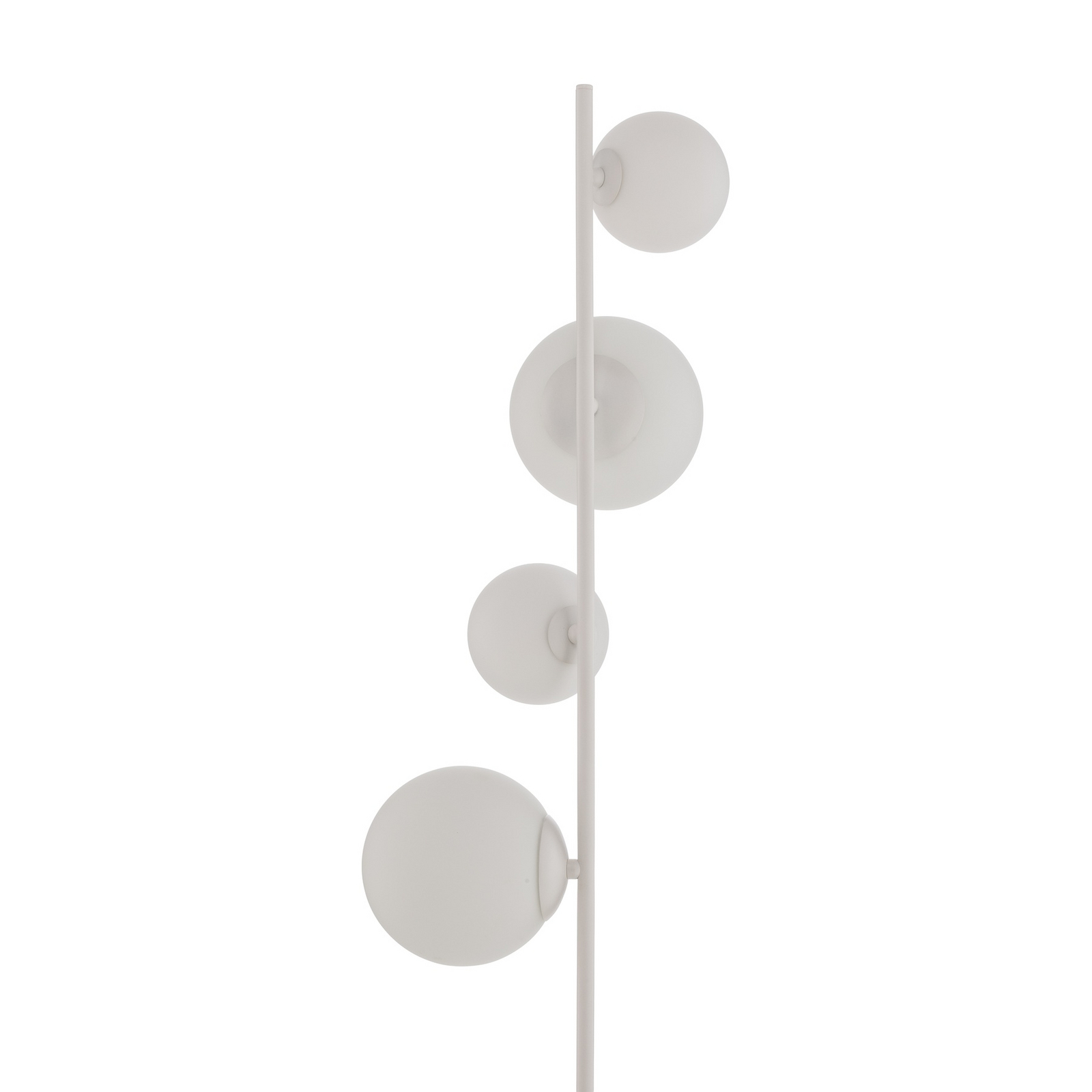 Stehleuchte Etno LP4, weiß, Glas/Stahl, Höhe 140 cm, G9