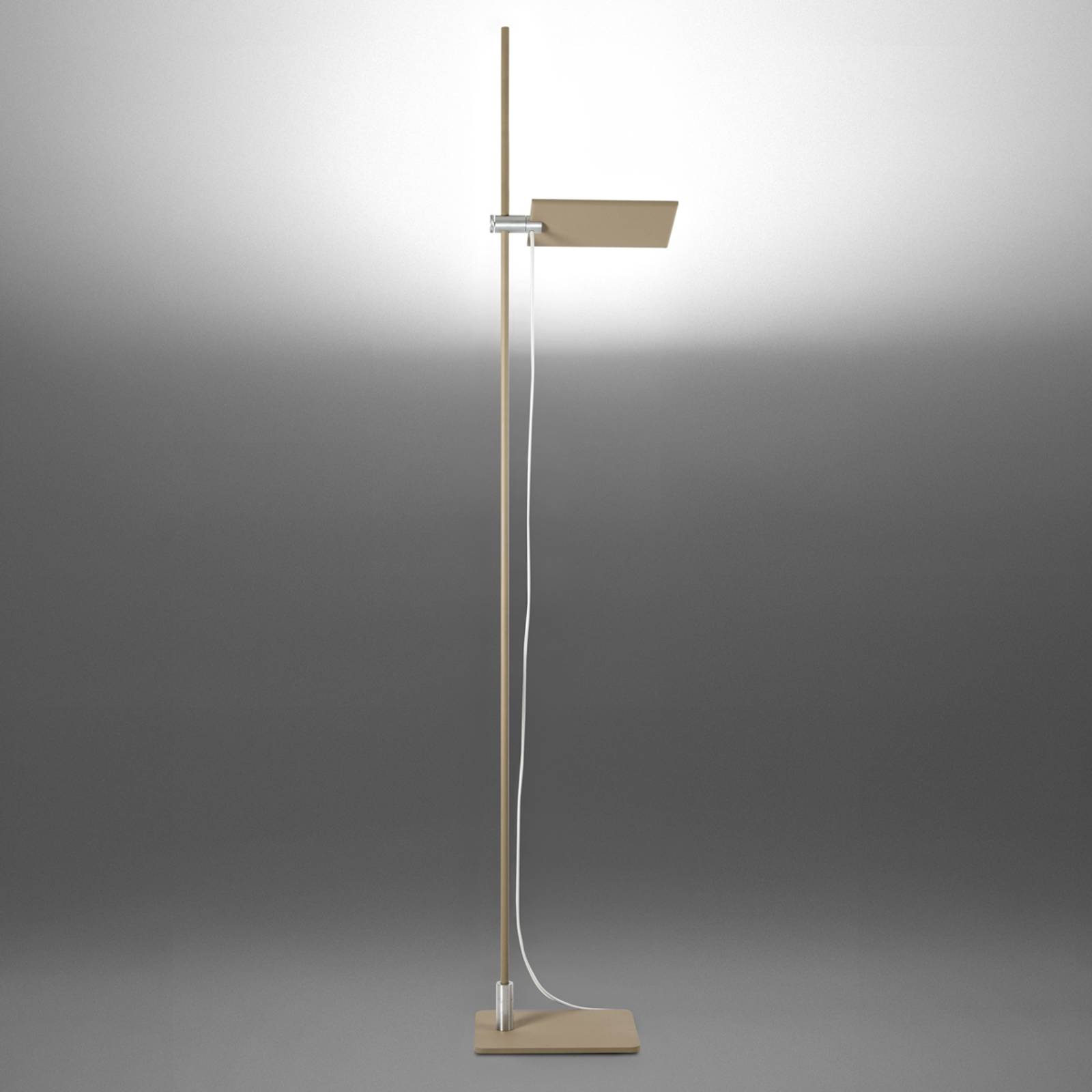 ICONE GiuUp LED uplighter, dimmable, dove grey, for Living / Dining Room, aluminium, 40 W, energy efficiency: A+, H: 197 cm