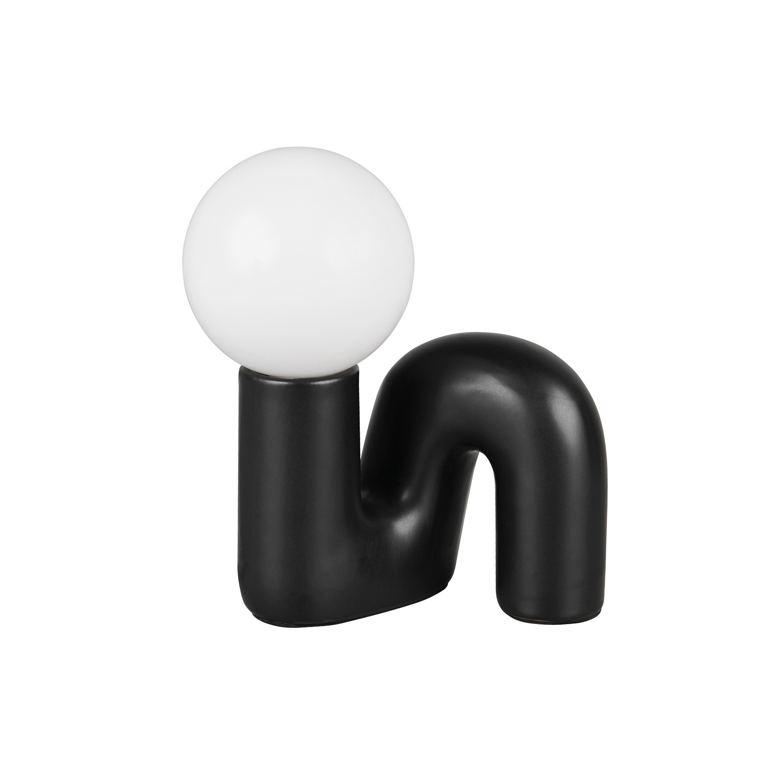 Lampa de masă Quinn, negru, înălțime 22 cm, ceramică/sticlă, G9