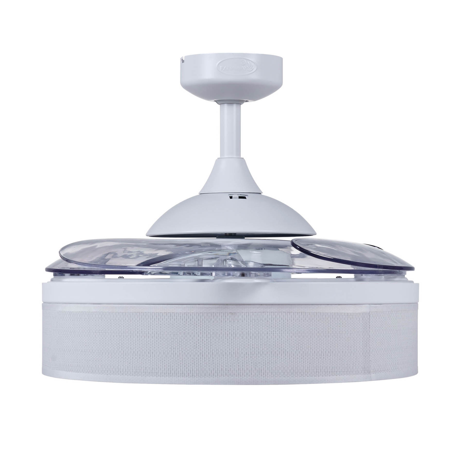 Beacon ceiling fan light Fanaway Fraser white/clear quiet