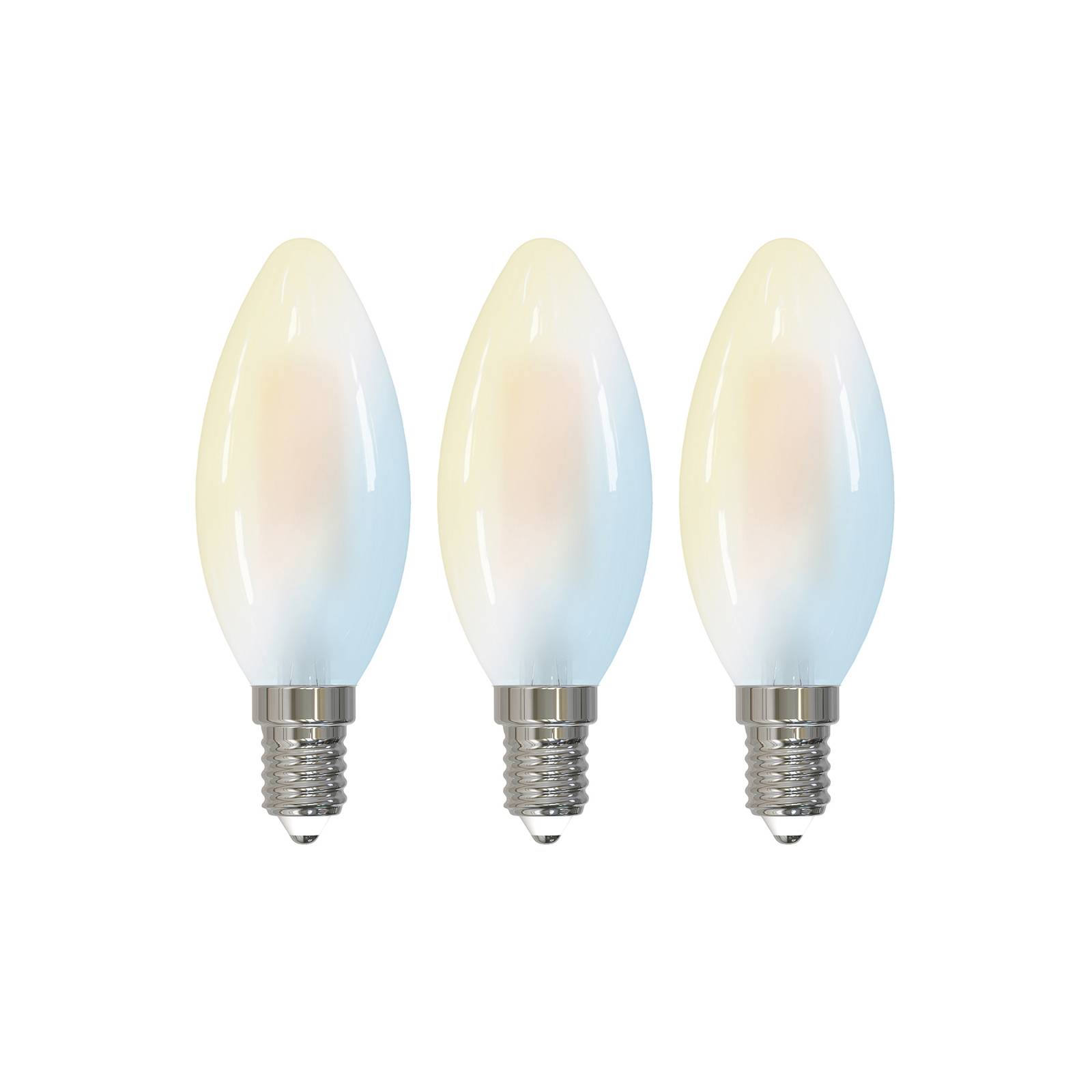 LUUMR Smart LED dropplampa set om 3 E14 4,2W CCT klar Tuya