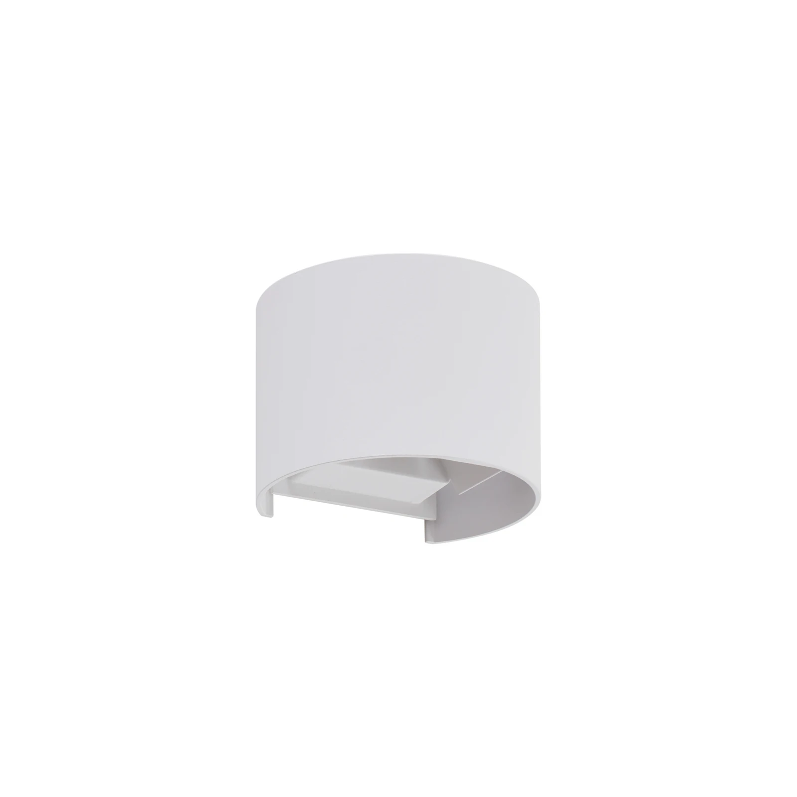 Lindby LED-Außendwandleuchte Nivar, rund, weiß, Metall, IP54