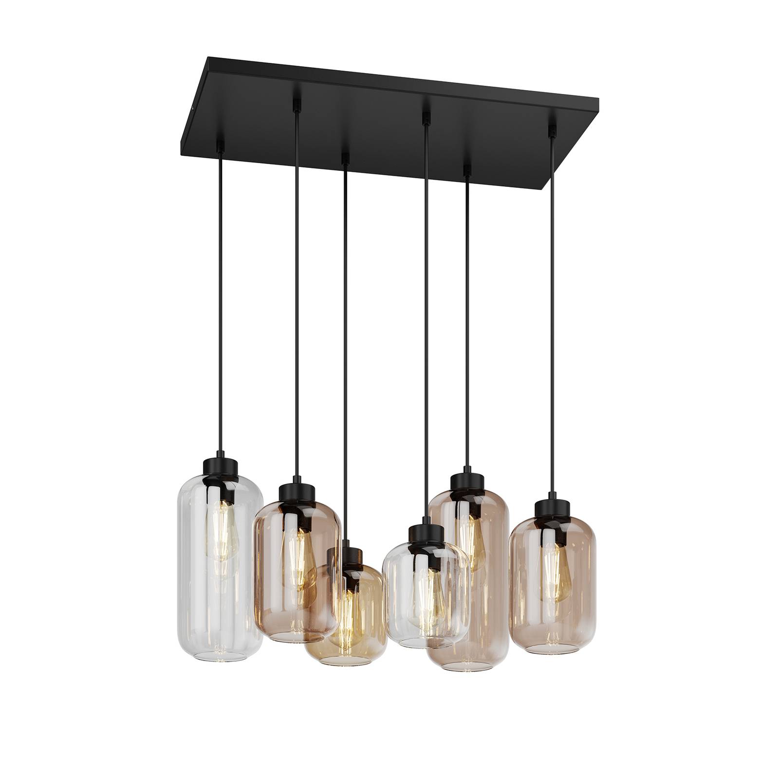 Euluna Glass Pendant Light - Living / Dining Room - Hanging Light - dimmable - Modern - Clear