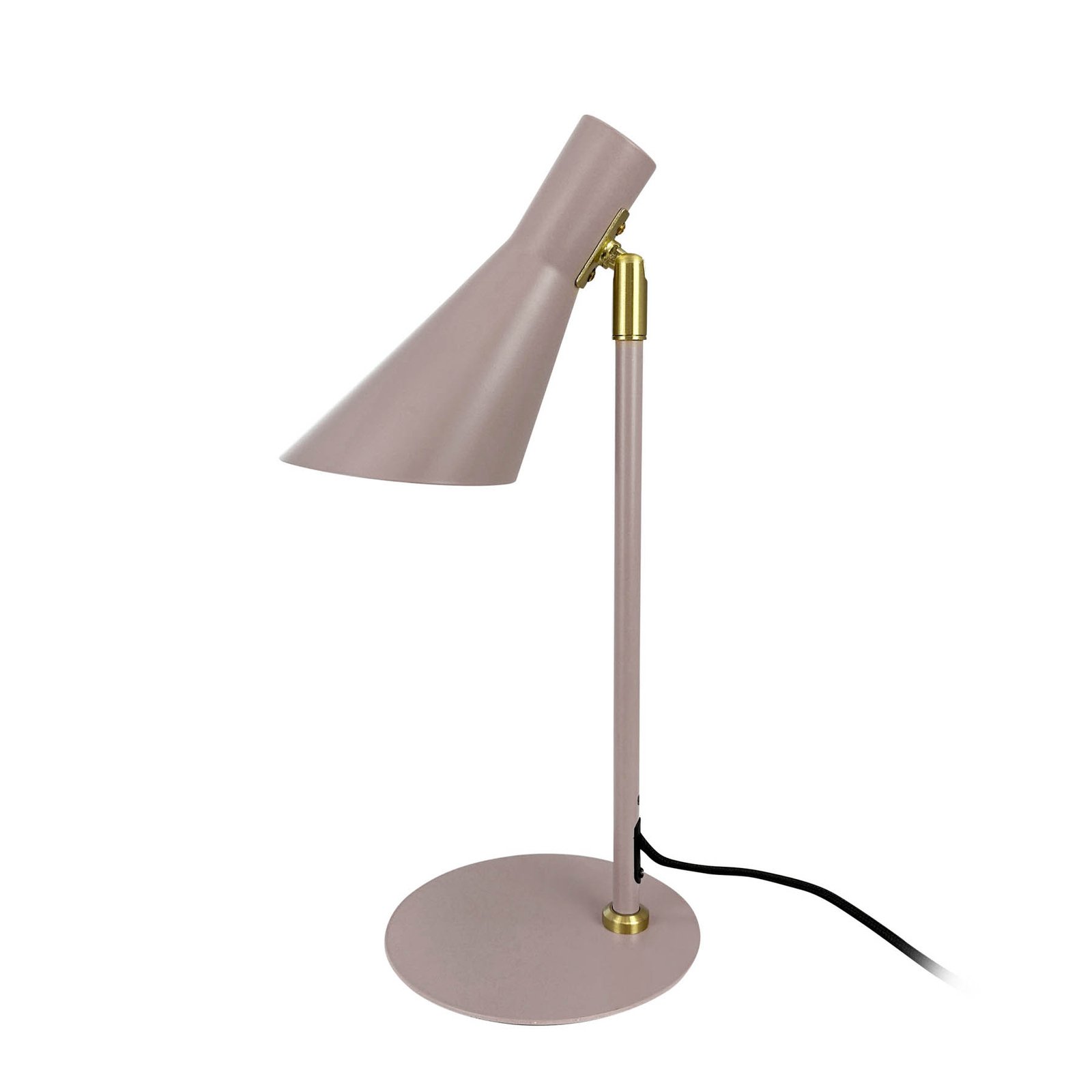 Dyberg Larsen bordlampe DL12, beige, højde 39,5 cm, metal