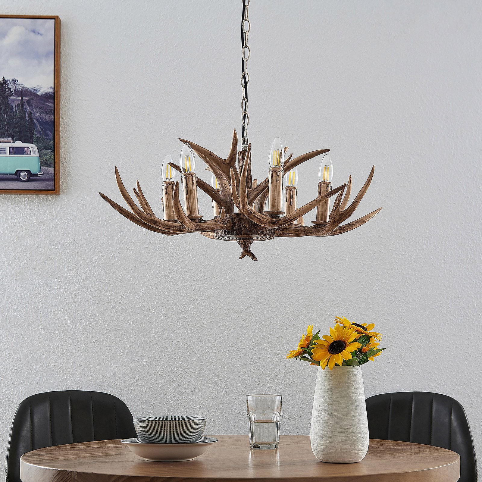Tejask 6 Candeeiro Suspenso Ø70 Brown - Lindby