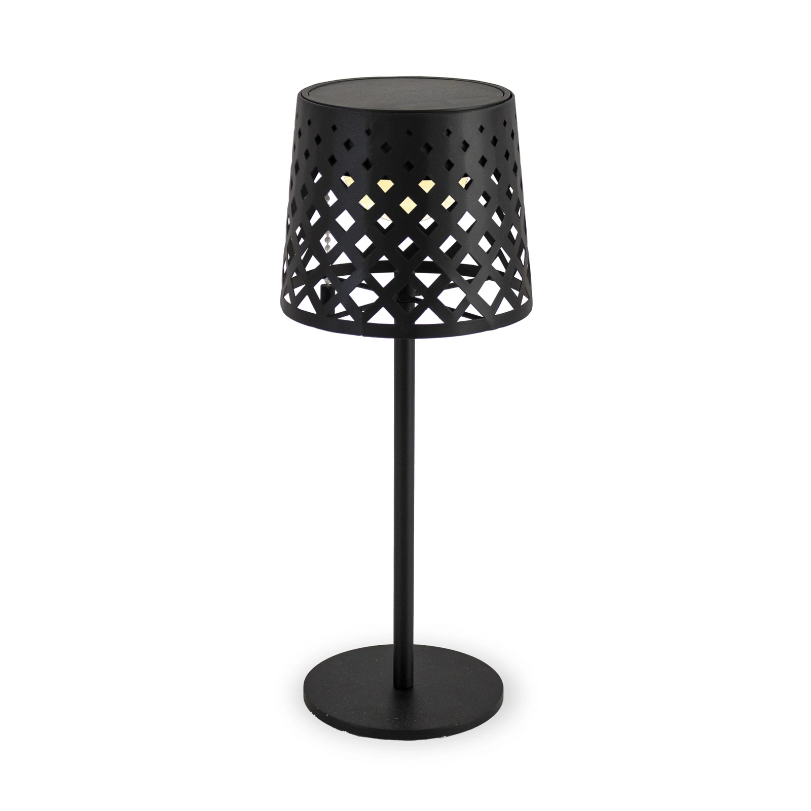 Candeeiro de mesa solar Newgarden LED Gretita, preto, metal