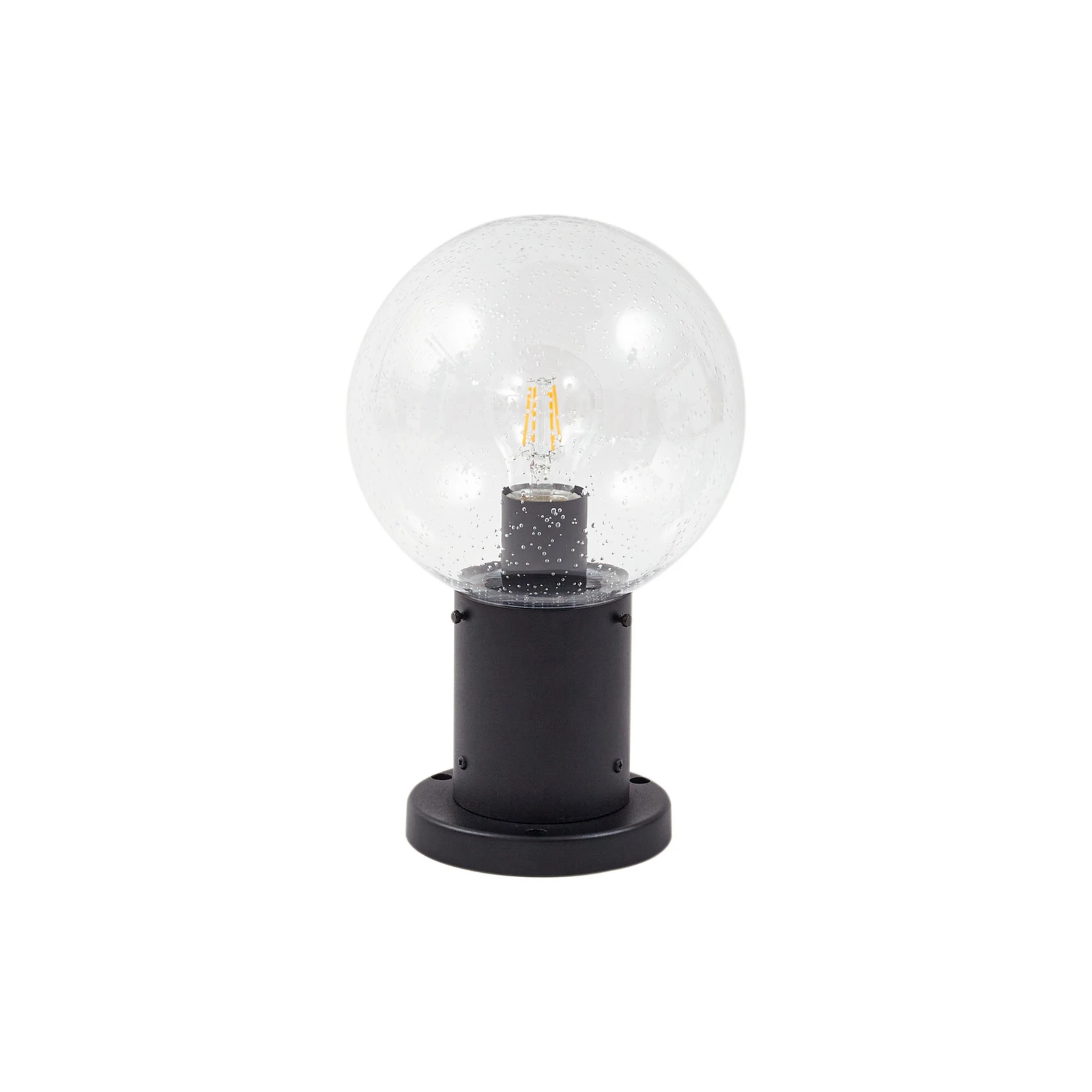 Lindby Βάση φωτιστικού Dangan, μαύρο/διαφανές, ύψος 32 cm, γυαλί