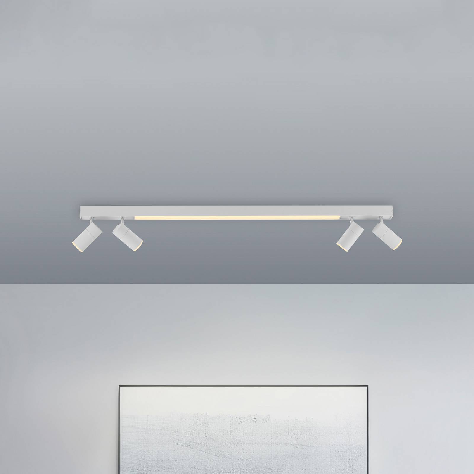 Lampa sufitowa LED PURE Lines, 120 cm, biała, CCT, pilot
