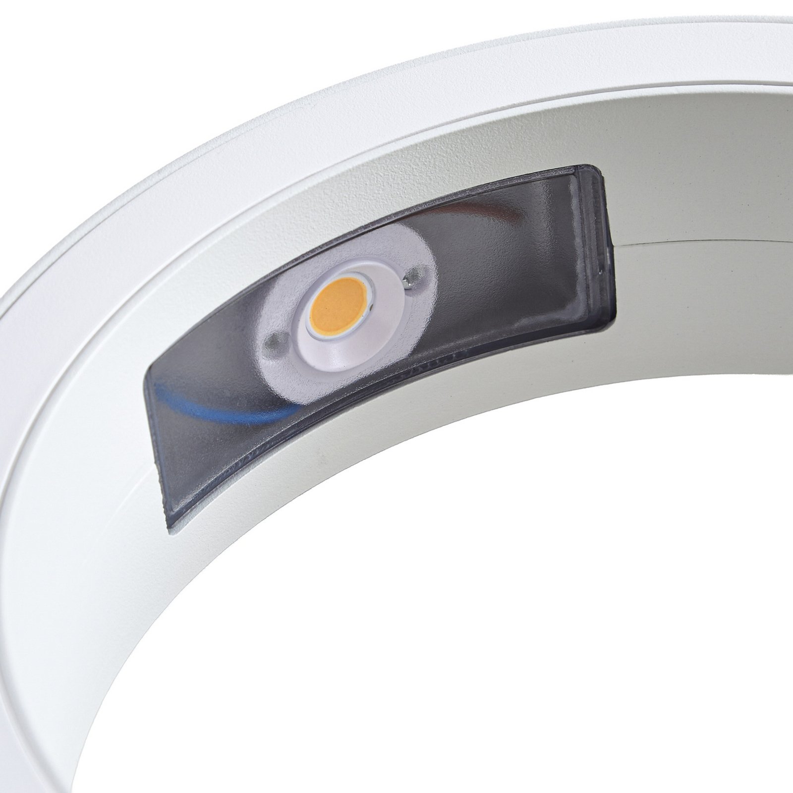Selviro Applique da esterni LED, Ø 20 cm, bianca, IP65 - Lindby