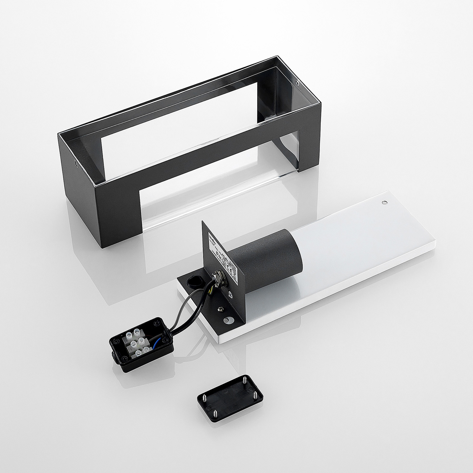 Tilian Aplique Exterior Dark Grey/Clear - Lindby